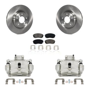 Front Disc Brake Caliper Rotors And Semi-Metallic Pads Kit For Hyundai Sonata KC8-100021S