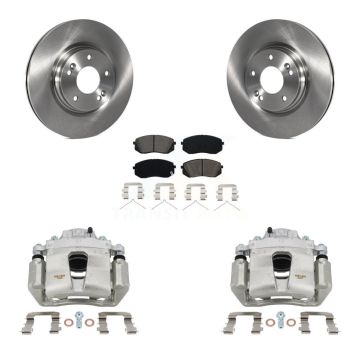 Front Brake Caliper Rotors Semi-Metallic Pad Kit For Hyundai Sonata Kia Kona Electric EV KC8-100022S