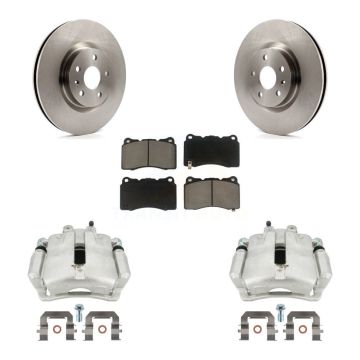 Front Brake Caliper Rotor Ceramic Pad Kit For 2014-2017 Buick Regal With Brembo Calipers KC8-100023C