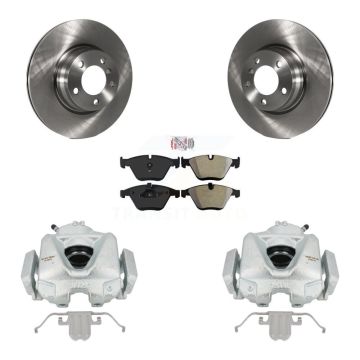 Front Disc Brake Caliper Rotors And Semi-Metallic Pads Kit For BMW 328i KC8-100024N