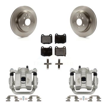 Rear Disc Brake Caliper Rotor & Ceramic Pad Kit For 2003 INFINITI G35 With Brembo Brakes KC8-100024T