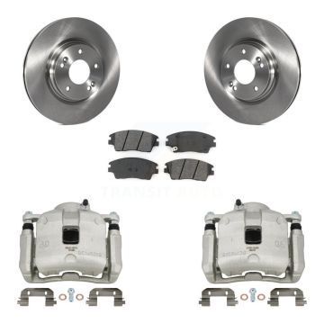 Front Disc Brake Caliper Rotor And Semi-Metallic Pad Kit For Hyundai Tucson Kia Sportage KC8-100025S
