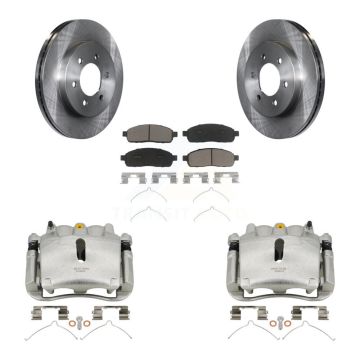 Front Disc Brake Caliper Rotors And Ceramic Pads Kit For Ford F-150 Lincoln Mark LT 4WD KC8-100026C