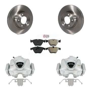 Front Disc Brake Caliper Rotors And Semi-Metallic Pads Kit For BMW 328i xDrive X1 328xi KC8-100026N