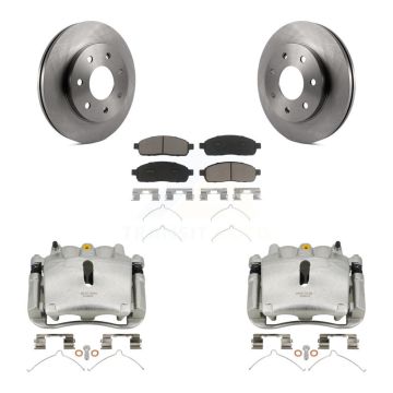 Front Disc Brake Caliper Rotors And Ceramic Pads Kit For Ford F-150 Lincoln Mark LT 4WD KC8-100028C