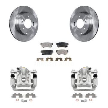 Rear Disc Brake Caliper Rotors And Ceramic Pads Kit For Hyundai Sonata 3.3L KC8-100028T