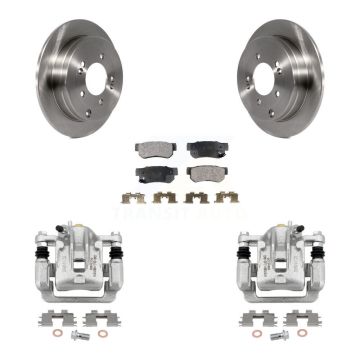 Rear Disc Brake Caliper Rotors And Ceramic Pads Kit For 2006-2009 Hyundai Azera KC8-100031T