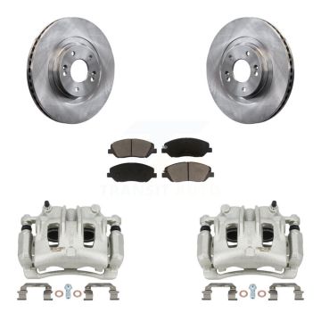 Front Disc Brake Caliper Rotors And Ceramic Pads Kit For Hyundai Santa Fe XL KC8-100033C