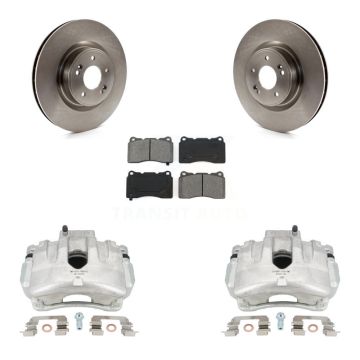 Front Disc Brake Caliper Rotors And Semi-Metallic Pads Kit For Hyundai Genesis Coupe KC8-100033S
