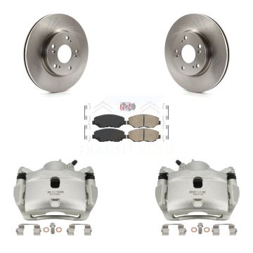 Front Disc Brake Caliper Rotors And Ceramic Pads Kit For 2013 Acura ILX 2.0L KC8-100036N