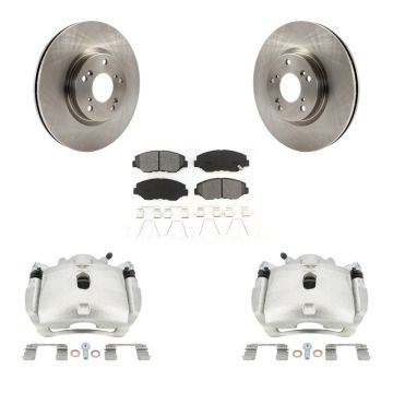 Front Disc Brake Caliper Rotors And Semi-Metallic Pads Kit For Honda Civic Acura ILX KC8-100036S