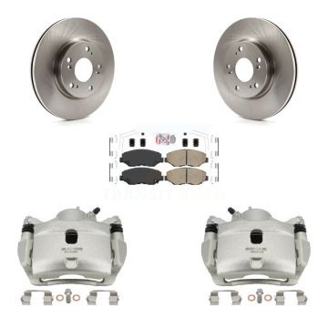 Front Disc Brake Caliper Rotors And Ceramic Pads Kit For 2013 Acura ILX 2.0L KC8-100037N