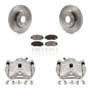 Front Disc Brake Caliper Rotors And Semi-Metallic Pads Kit For 2013 Acura ILX 2.0L KC8-100038S