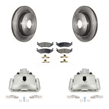 Rear Brake Caliper Rotor And Ceramic Pad Kit For Ram 1500 Classic Dodge Durango Chrysler KC8-100038T