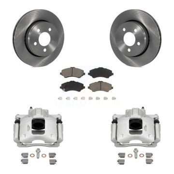 Front Disc Brake Caliper Rotors And Ceramic Pads Kit For Dodge Nitro KC8-100039C