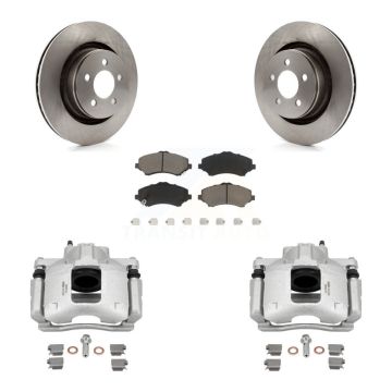 Front Disc Brake Caliper Rotors And Ceramic Pads Kit For Dodge Nitro KC8-100040C