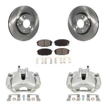 Front Disc Brake Caliper Rotors And Semi-Metallic Pads Kit For Hyundai Elantra KC8-100040S