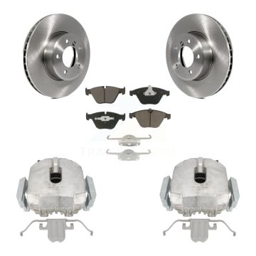 Front Disc Brake Caliper Rotors Ceramic Pad Kit For 2007 BMW 525i Automatic transmission KC8-100041C