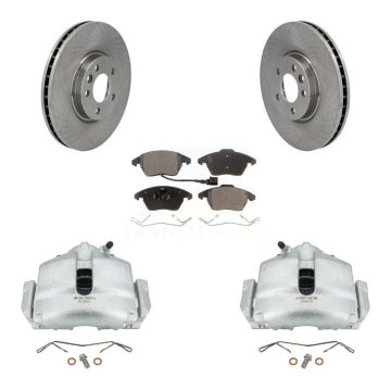 Front Disc Brake Caliper Rotors And Semi-Metallic Pads Kit For Volkswagen CC KC8-100044P