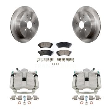 Rear Brake Caliper Rotor Ceramic Pad Kit For Toyota Sienna Highlander Lexus RX350 RX450h KC8-100044T