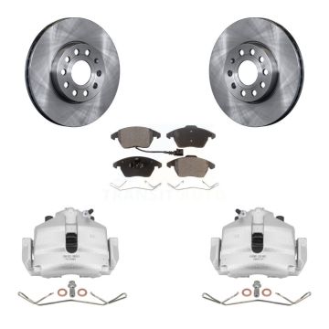 Front Brake Caliper Rotors Semi-Metallic Pad Kit For Volkswagen Jetta Golf Beetle Rabbit KC8-100046P