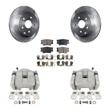 Rear Disc Brake Caliper Rotors And Ceramic Pads Kit For Toyota RAV4 KC8-100046T