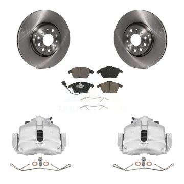 Front Disc Brake Caliper Rotors And Ceramic Pads Kit For Volkswagen Jetta Golf Audi A3 KC8-100047C