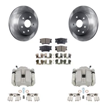 Rear Disc Brake Caliper Rotors And Ceramic Pads Kit For Toyota RAV4 KC8-100047T