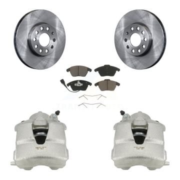 Front Disc Brake Caliper Rotors And Ceramic Pads Kit For Volkswagen Jetta KC8-100049C