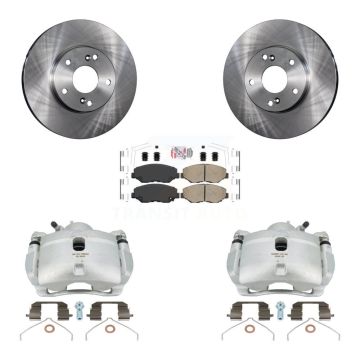 Front Disc Brake Caliper Rotors And Ceramic Pads Kit For 2003-2011 Honda Element KC8-100050N