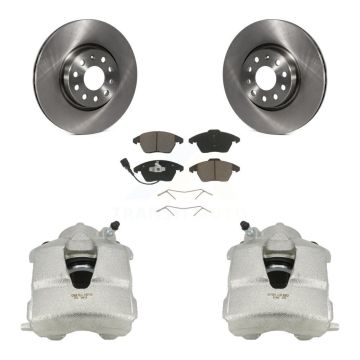 Front Disc Brake Caliper Rotors And Ceramic Pads Kit For Volkswagen Jetta KC8-100051C