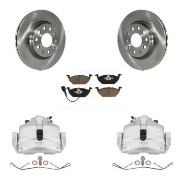 Front Disc Brake Caliper Rotors And Ceramic Pads Kit For Volkswagen Jetta KC8-100052C