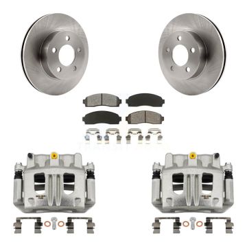 Front Disc Brake Caliper Rotor And Semi-Metallic Pad Kit For Ford Ranger Mazda B4000 4WD KC8-100052S