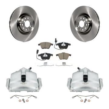 Front Disc Brake Caliper Rotors And Ceramic Pads Kit For Volkswagen Golf CC Passat KC8-100053C