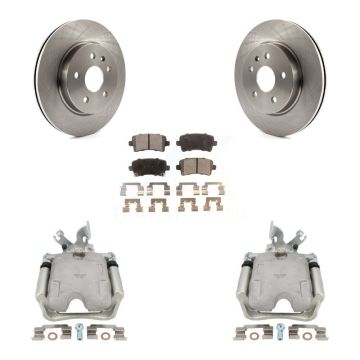 Rear Disc Brake Caliper Rotors And Ceramic Pads Kit For Buick LaCrosse Allure KC8-100053T