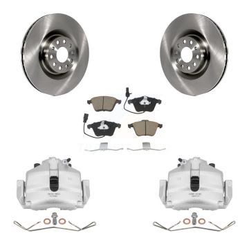 Front Disc Brake Caliper Rotors And Ceramic Pads Kit For Volkswagen Golf KC8-100054C
