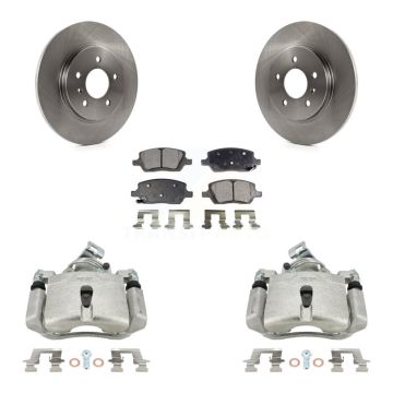 Rear Brake Caliper Rotors & Ceramic Pad Kit For Pontiac Montana Chevrolet Uplander Buick KC8-100054T