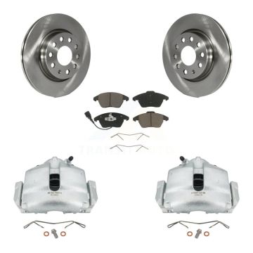 Front Disc Brake Caliper Rotors And Ceramic Pads Kit For Volkswagen GTI Audi A3 Quattro KC8-100055C