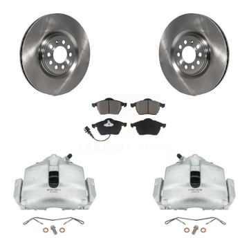 Front Disc Brake Caliper Rotors And Ceramic Pads Kit For 2005 Volkswagen Jetta 2.5L KC8-100056C