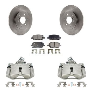 Rear Brake Caliper Rotors & Ceramic Pad Kit For Pontiac Montana Chevrolet Uplander Buick KC8-100056T