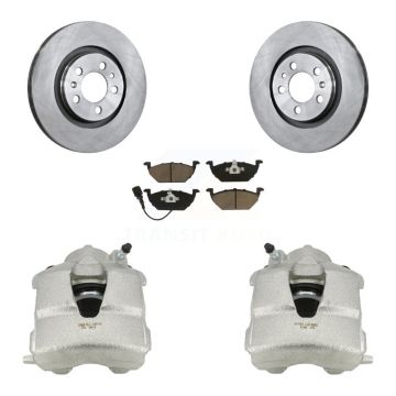 Front Disc Brake Caliper Rotor And Ceramic Pad Kit For Volkswagen Jetta Beetle Golf City KC8-100057C