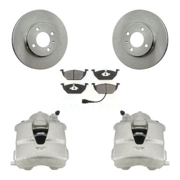 Front Brake Caliper Rotor Semi-Metallic Pad Kit For Volkswagen Jetta 1.9L Old Body Style KC8-100057S