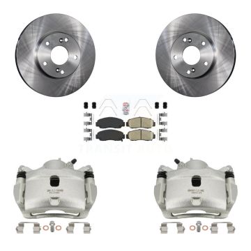 Front Disc Brake Caliper Rotors And Ceramic Pads Kit For 2007 Honda Accord 2.4L KC8-100058N