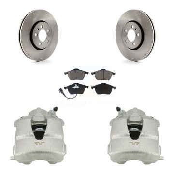 Front Disc Brake Caliper Rotors And Ceramic Pads Kit For Volkswagen Jetta Golf Beetle KC8-100059C
