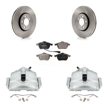 Front Disc Brake Caliper Rotors And Semi-Metallic Pad Kit For 2006 Volkswagen Jetta 2.0L KC8-100060P