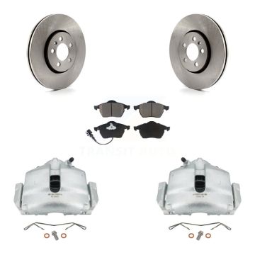 Front Disc Brake Caliper Rotors And Ceramic Pads Kit For 2006 Volkswagen Jetta 2.0L KC8-100061C