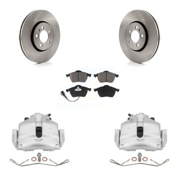 Front Disc Brake Caliper Rotors And Ceramic Pads Kit For 2006 Volkswagen Jetta 2.5L/1.9L KC8-100063C
