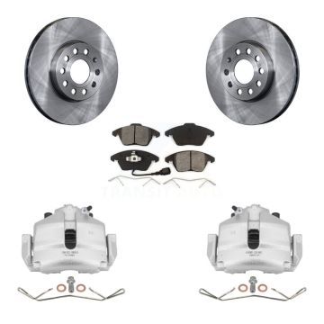 Front Brake Caliper Rotors Semi-Metallic Pad Kit For Volkswagen Jetta Golf Beetle Rabbit KC8-100065S