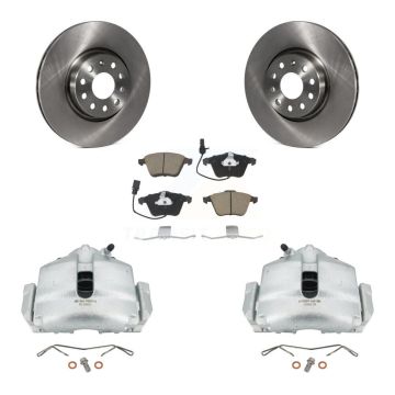 Front Disc Brake Caliper Rotors And Ceramic Pads Kit For 2010 Volkswagen CC 3.6L KC8-100066C