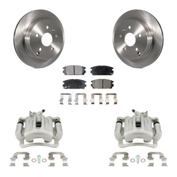 Rear Brake Caliper Rotor And Ceramic Pad Kit For 2010-2017 Chevrolet Equinox GMC Terrain KC8-100066T